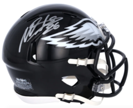 MILES SANDERS Autographed Eagles Alternate Speed Mini Helmet FANATICS - £112.13 GBP