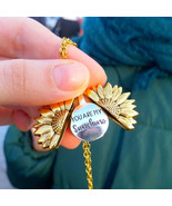 'You Are My Sunshine' Open Locket Sunflower Necklace