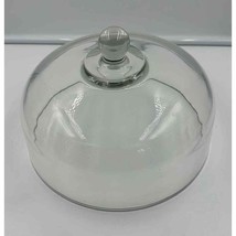 LARGE GLASS DISPLAY DOME FOOD COVER CLOCHE w/KNOB CAKE FOOD DESSERT CHEE... - $32.69