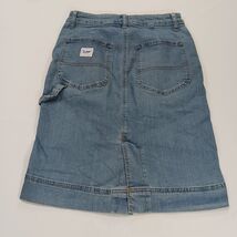 LEE Workwear Mid Rise Medium Denim Skirt Size 2M (36×22) Stretch Slit 112344209 image 2
