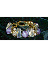 Vintage Unmarked Smoky/Lilac Clunky Clasp Bracelet-Lot B 32 - $285.10 MXN