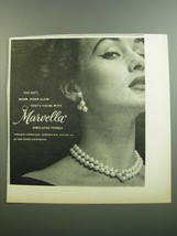 1953 Marvella Pearls Advertisement - The soft, warm, inner glow that&#39;s yours - £14.54 GBP