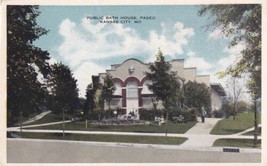 Public Bath House Paseo Kansas City Missouri MO Postcard D29 - £2.38 GBP