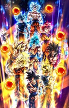 The Evolution of Goku Poster | Wall Art | Dragon Ball | DBZ GT | Anime | NEW - £15.79 GBP
