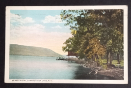 Canandaigua Lake Seneca Point Dock Scenic View New York NY Postcard c1920s - £4.62 GBP