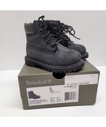 Timberland Toddler Waterproof Size 5 Black Boots 6&quot; Nubuck TB-012807-001 - £22.08 GBP