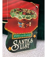 Fitz &amp; Floyd Santa&#39;s List Santa&#39;s Bag Bowl New NIB Retired RARE - £51.14 GBP
