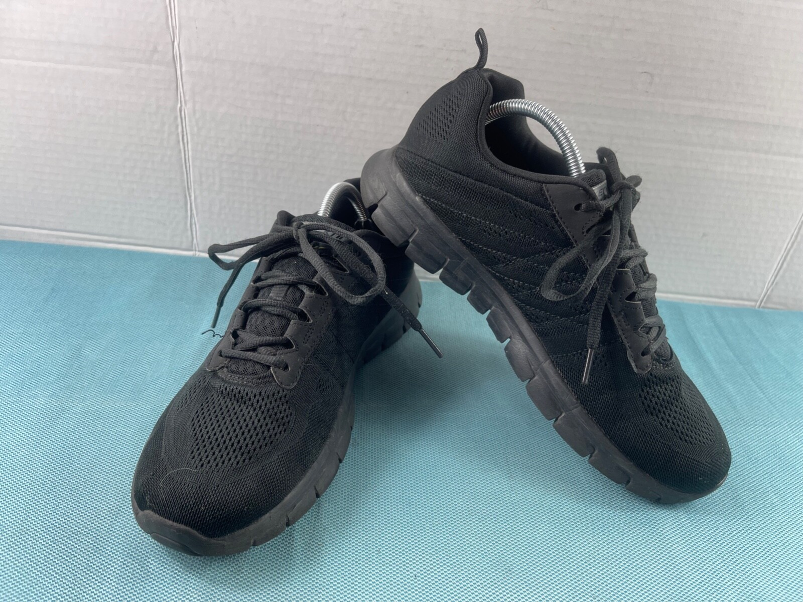 Skechers Sneakers Men 9M Skech-Flex Running Shoes Black Low Top Lace Up ... - $19.62