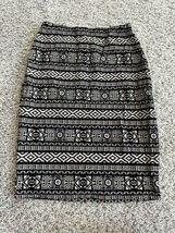 Juniors B_Envied Pencil Elastic Wasit Geometric Skirt Size Small Knee Le... - £4.69 GBP