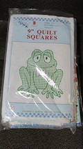 &quot;&quot;FROGGY&quot; - STAMPED FOR EMBROIDERY QUILTING SQUARES - cute for spring - $8.89