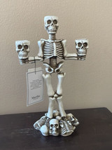 Martha Stewart Halloween Skull Gothic Candelabra Taper Candle Holder New - £31.94 GBP