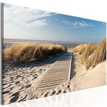 Tiptophomedecor Stretched Canvas Landscape Art - Wild Beach - Stretched &amp; Framed - £71.93 GBP+