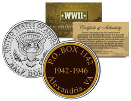 World War II PO BOX 1142 VA Colorized JFK Half Dollar U.S. Coin WWII Sec... - £6.73 GBP