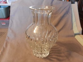 Large American Brilliant Period Deep Cut Crystal Vase Ribbed Pattern Starburst - £241.28 GBP