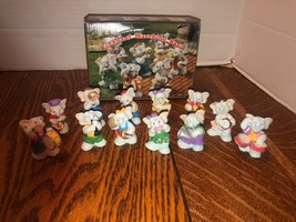 Cute 1994 JC 12 Piece Elephant March Band Figurines-2&quot; Tall IOB - £11.94 GBP