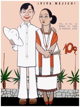 1614 Viva Mejico! Mexican couple quality 18x24 Poster.Traditional Decora... - £21.96 GBP