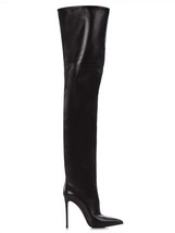 New Super High Heel Boots Women&#39;s Stiletto Over Knee Synthetic Leather Socks Wom - £77.67 GBP