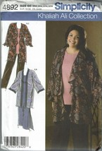 Simplicity Sewing Pattern 4892 Dress Tunic Pants Kimono Size 26W-32W - £7.75 GBP