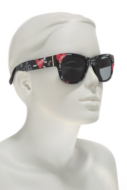DOLCE &amp; GABBANA DG 4338 Graffitti Star Heart Women&#39;s Sunglasses - $255.00