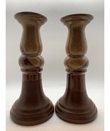 2 Royal Haeger pottery candle holder - $21.73