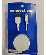 Onn. 2.4A USB Wall Charging Kit with For Any Iphone/iPad/iPod to USB, Wh... - £15.87 GBP