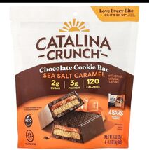 Chocolate Cookie Bar, Sea Salt Caramel, 4 Bars, 1.19 oz (34 g) Each - $10.84