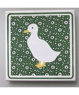 Vintage Ceramic tile approx. 5 7/8&quot; x 5 7/8&quot; Duck JSNY Pattern - $14.10