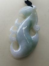 Icy Ice Light Green 100% Natural Burma Jadeite Jade Phoenix Pendant # 50 carat # - £276.79 GBP