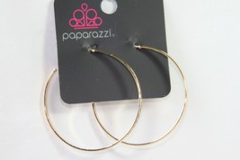 Paparazzi Earrings (New) Reporting For Duty - Gold - Hoop Earring - $8.61