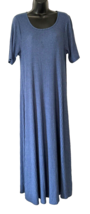 Soft Surroundings Pull Over Dress Ribbed Texture Blue Size Large - £24.88 GBP