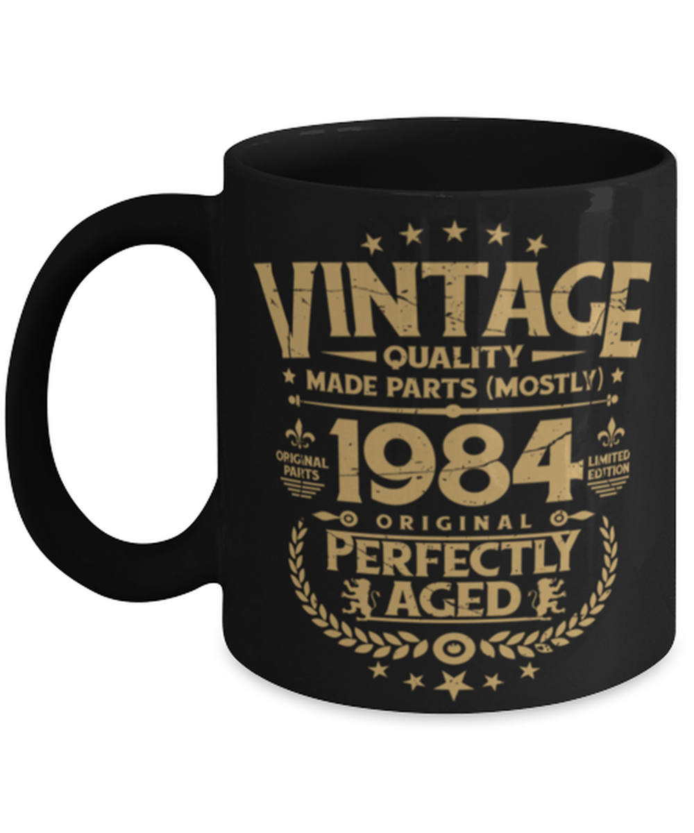 Vintage Birthday Mug Funny Coffee Mug For Him 1984 Perfectly Aged Bday Present  - £14.31 GBP