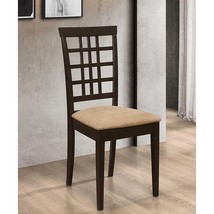 Cappuccino Beige Lattice Back Side Chairs (Set of 2) - $209.99