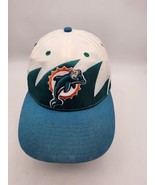 Vintage 90s Miami Dolphins Hat SharkTooth Strapback Cap NFL Reebok - $95.97 CAD