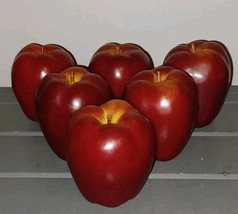 Red Apples Fruit Artificial Faux Decor Bowl Basket Kitchen Prop Realisti... - $186.39 MXN