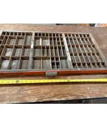 Vintage Wooden Printers Tray Letterpress Drawer 32" x 16-1/2” X 1-1/4” - $103.95