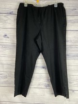 J.Jill Premium Bi Stretch Crop Pullon Pants Women 16p Mid Rise Black Cotton - £11.68 GBP