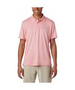 COLUMBIA Peach UPF 40 Polo Standard Fit Shirt Omni Shade PFG Golf, Size XL - $25.12