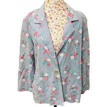  Jessica Scott Vintage Floral Blazer Jacket Women’s M Cottagecore - $37.04