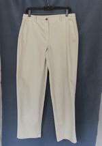 L.L.Bean pants Favorite Fit Size 10 beige  flat front straight inseam 30... - $16.61