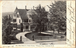 Vtg Postcard N.H. Mrs. Mary Baker G. Eddy&#39;s Home, &quot;Pleasant View&quot; Concord - £7.29 GBP