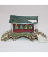 VTG Cobblestone Corners Christmas Collection Bridge Snow Covered Glitter... - €8,74 EUR