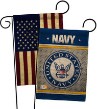 US Navy Burlap - Impressions Decorative USA Vintage Applique Garden Flags Pack G - £32.85 GBP