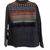 Vintage Havana Black Aztec Embroidered Back Denim Jacket NWT - £40.67 GBP
