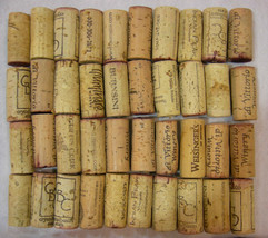 40~Used Natural Wine Corks from Red &amp; White Wines-Different Wineries - 4... - £3.17 GBP