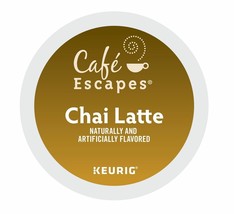 Cafe Escapes Chai Latte 24 to 144 Keurig K cup Pods Pick Any Size FREE S... - $25.88+