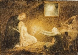 William Blake The Nativity Jesus Christ Biblical Painting Giclee Print Canvas - £7.88 GBP+