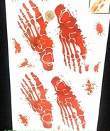 Bloody Skeleton Foot FEET Print Decal Floor Sticker Halloween Horror Dec... - $6.63 CAD