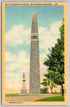 Vintage Battle monument &amp; Col Seth Warner monument Bennington Vermont Postcard - £2.31 GBP
