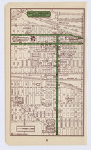 1951 Original Vintage Map Of Gary Indiana Downtown Business Center - £15.57 GBP
