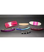Vintage 80s Acrylic Hair Clips Barrettes Purple Red Blue Beaded Lot of 7 - €34,10 EUR